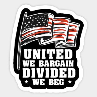 US Flag Patriotic Worker Labor Day Union Sticker